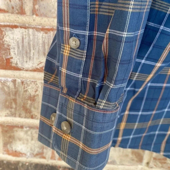 Wrangler George Strait Collection Blue Plaid Western Shirt - Picture 5 of 9